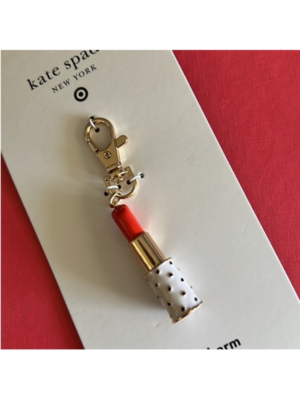 Kate Spade Lipstick Bag Charm
Keychain new york x Target purse jewelry handbag - Picture 2 of 6